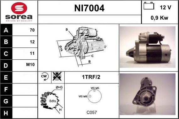 Sera NI7004 - Démarreur cwaw.fr