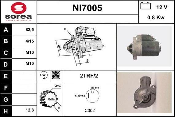 Sera NI7005 - Démarreur cwaw.fr