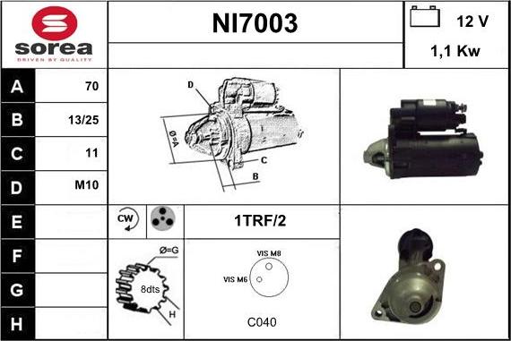 Sera NI7003 - Démarreur cwaw.fr