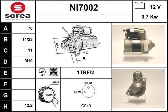 Sera NI7002 - Démarreur cwaw.fr