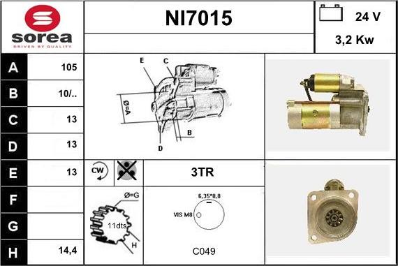 Sera NI7015 - Démarreur cwaw.fr