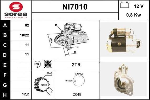 Sera NI7010 - Démarreur cwaw.fr