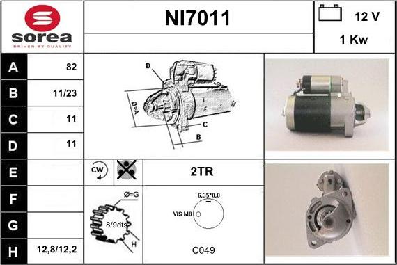 Sera NI7011 - Démarreur cwaw.fr