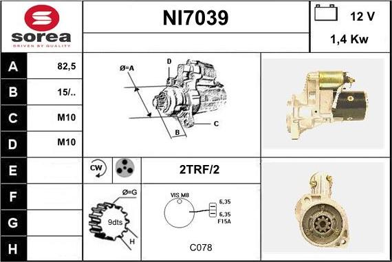 Sera NI7039 - Démarreur cwaw.fr