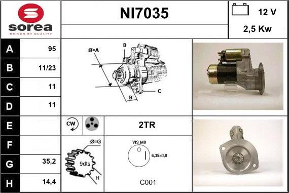 Sera NI7035 - Démarreur cwaw.fr