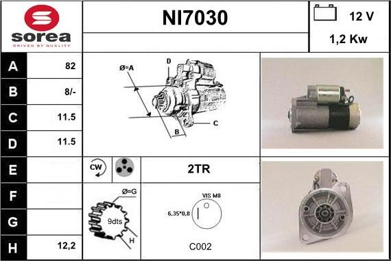 Sera NI7030 - Démarreur cwaw.fr