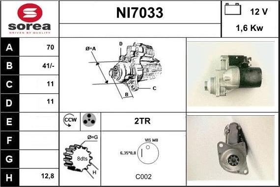 Sera NI7033 - Démarreur cwaw.fr