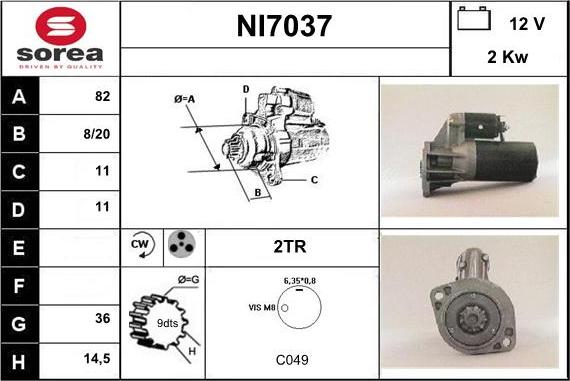 Sera NI7037 - Démarreur cwaw.fr