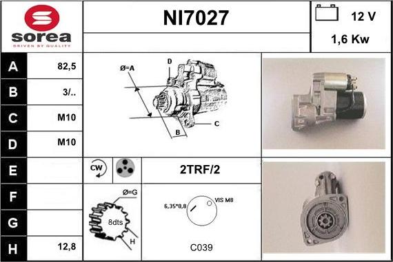 Sera NI7027 - Démarreur cwaw.fr