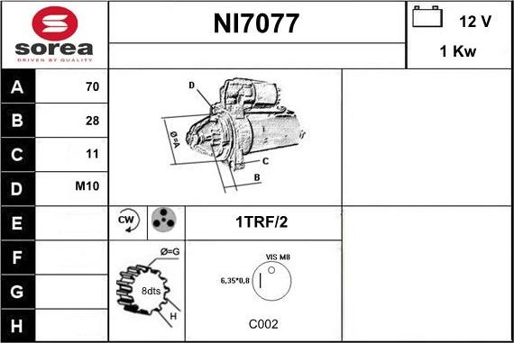 Sera NI7077 - Démarreur cwaw.fr