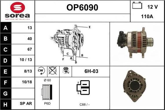 Sera OP6090 - Alternateur cwaw.fr