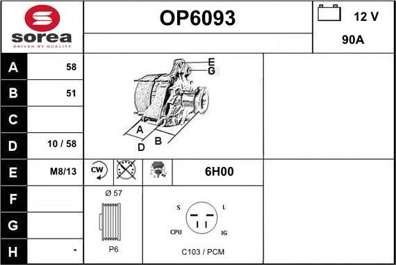 Sera OP6093 - Alternateur cwaw.fr