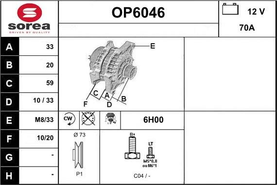 Sera OP6046 - Alternateur cwaw.fr