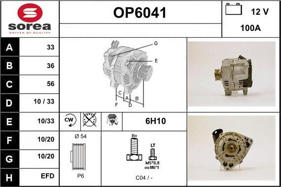 Sera OP6041 - Alternateur cwaw.fr