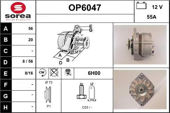 Sera OP6047 - Alternateur cwaw.fr