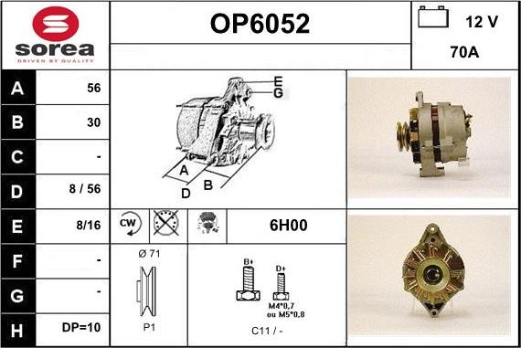 Sera OP6052 - Alternateur cwaw.fr