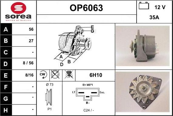 Sera OP6063 - Alternateur cwaw.fr