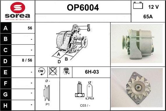 Sera OP6004 - Alternateur cwaw.fr