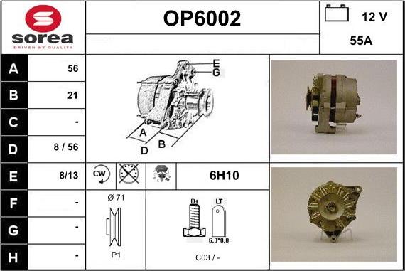 Sera OP6002 - Alternateur cwaw.fr