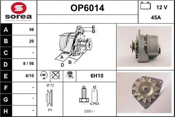 Sera OP6014 - Alternateur cwaw.fr