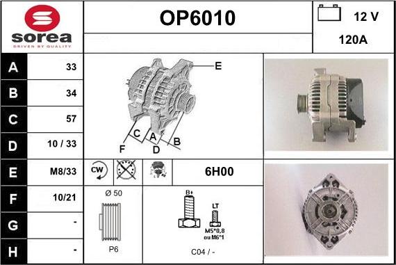 Sera OP6010 - Alternateur cwaw.fr