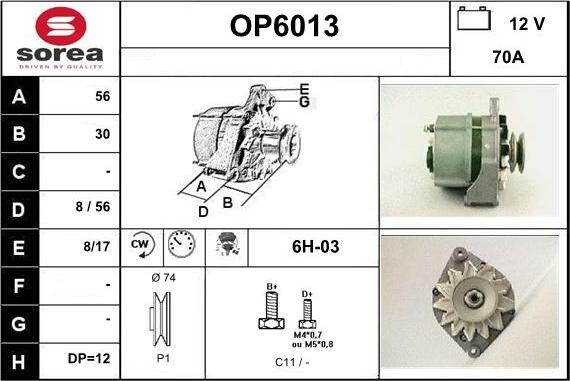 Sera OP6013 - Alternateur cwaw.fr