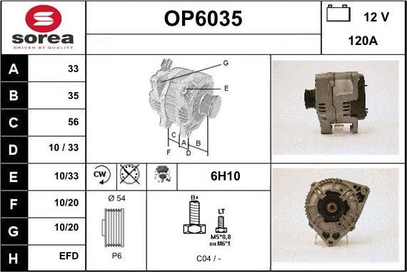 Sera OP6035 - Alternateur cwaw.fr