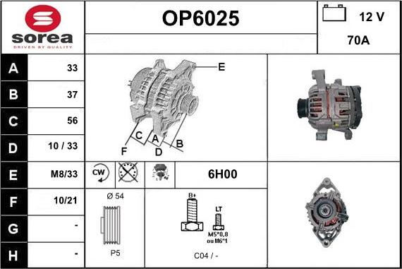 Sera OP6025 - Alternateur cwaw.fr