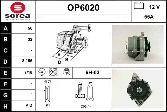 Sera OP6020 - Alternateur cwaw.fr