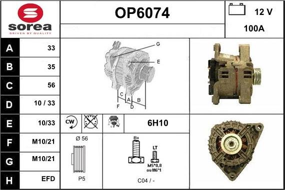 Sera OP6074 - Alternateur cwaw.fr