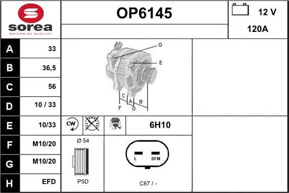 Sera OP6145 - Alternateur cwaw.fr