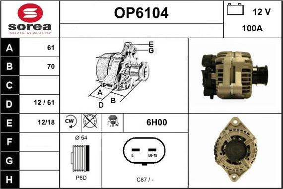 Sera OP6104 - Alternateur cwaw.fr