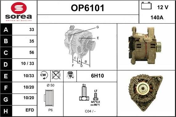 Sera OP6101 - Alternateur cwaw.fr