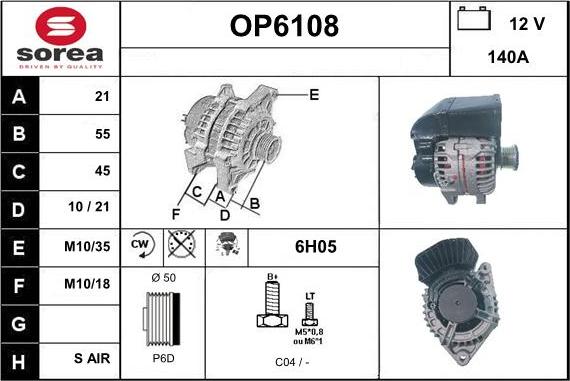 Sera OP6108 - Alternateur cwaw.fr