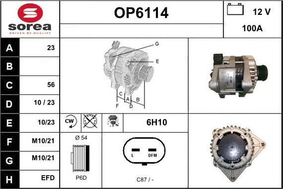 Sera OP6114 - Alternateur cwaw.fr