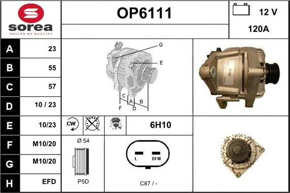 Sera OP6111 - Alternateur cwaw.fr