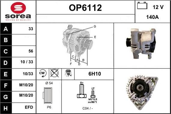 Sera OP6112 - Alternateur cwaw.fr