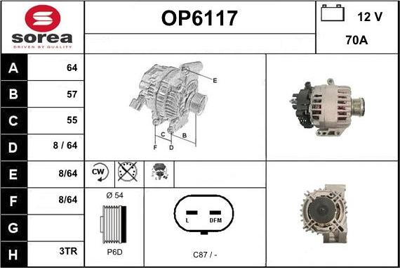 Sera OP6117 - Alternateur cwaw.fr