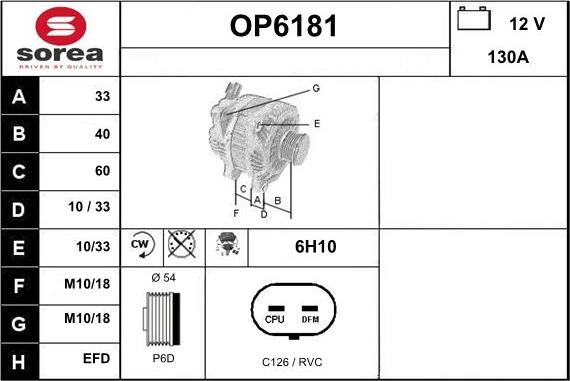 Sera OP6181 - Alternateur cwaw.fr