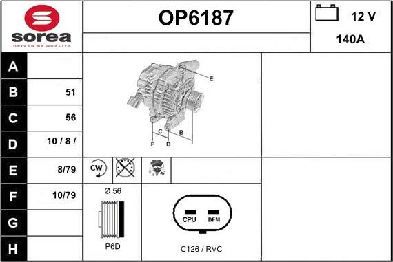 Sera OP6187 - Alternateur cwaw.fr