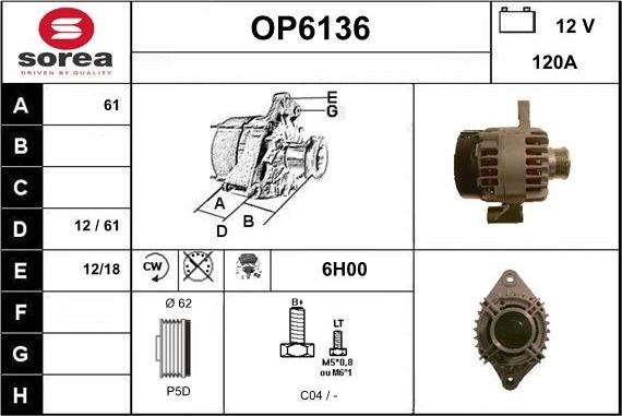 Sera OP6136 - Alternateur cwaw.fr