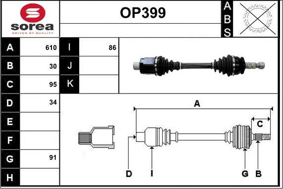 Sera OP399 - Arbre de transmission cwaw.fr