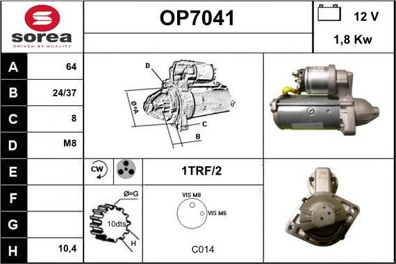 Sera OP7041 - Démarreur cwaw.fr