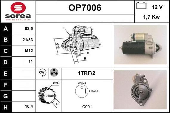 Sera OP7006 - Démarreur cwaw.fr