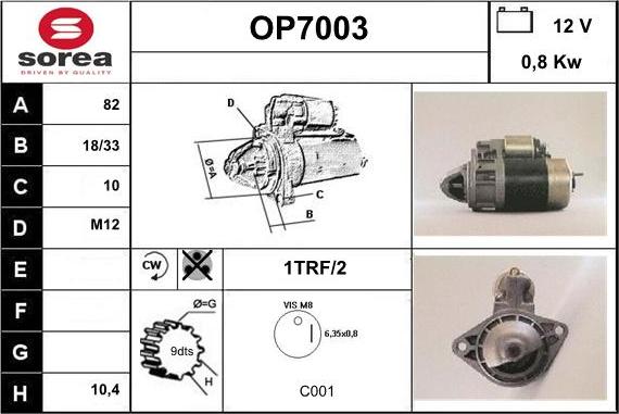 Sera OP7003 - Démarreur cwaw.fr