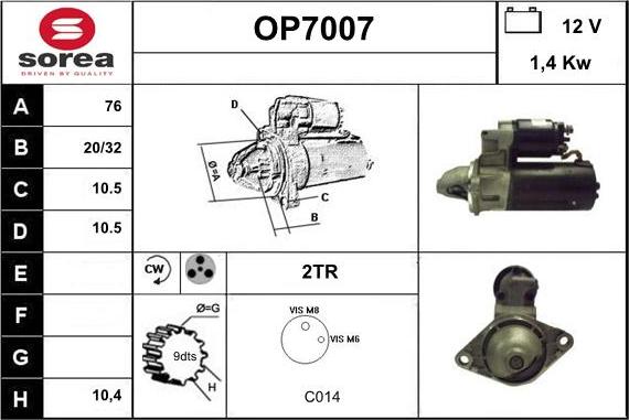 Sera OP7007 - Démarreur cwaw.fr