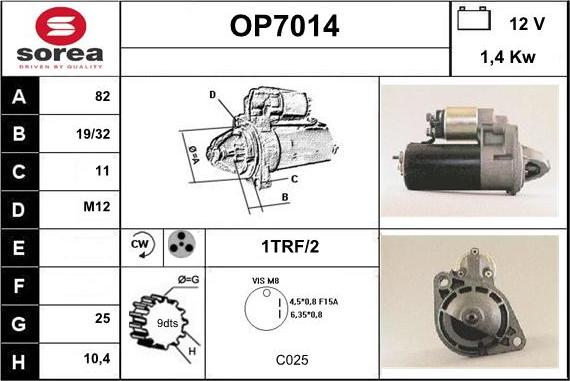 Sera OP7014 - Démarreur cwaw.fr