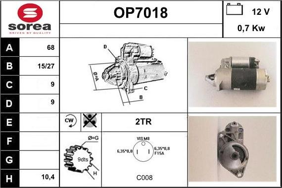 Sera OP7018 - Démarreur cwaw.fr