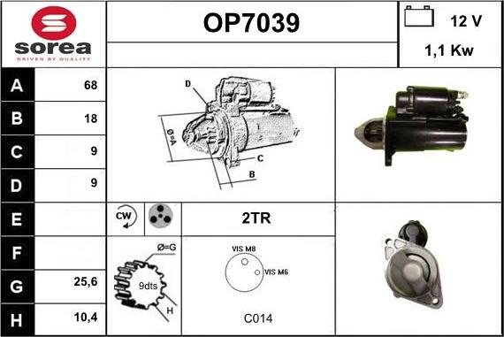 Sera OP7039 - Démarreur cwaw.fr