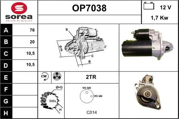 Sera OP7038 - Démarreur cwaw.fr